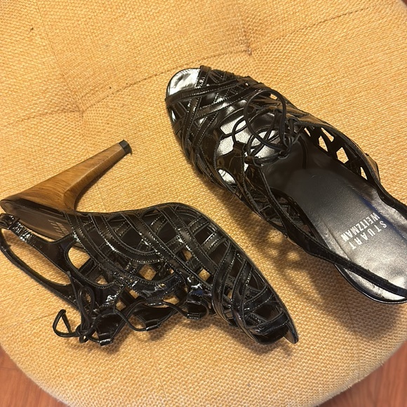 Stuart Weitzman Patent Leather Sandals - Picture 3 of 5